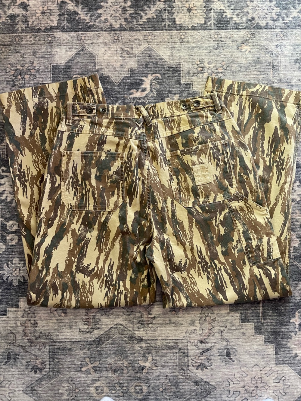 Topo Designs Women’s Brown Camo Utility Dirt Wide Leg Pants - Picture 2 of 11